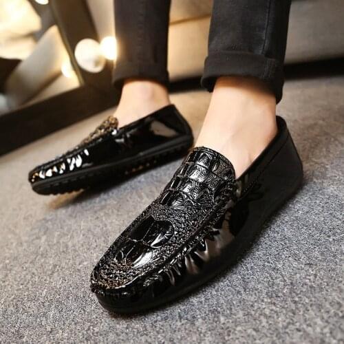 Crocodile skin loafer shoes men genuine leather slip-on moccasins handmade man casual shoes drive walk luxury leisure X13-40