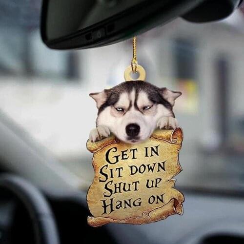 Cute Anime Car Accessorie Dog Pendant Auto Rearview Mirror Pendant Birthday Gift Auto Decoraction Ornaments Decor Birthday