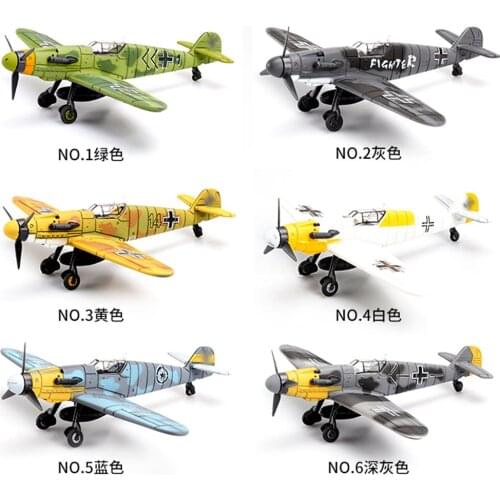 1/48 4D Model World War II Aircraft Model BF-109 Fighter Pirate Spitfire Hurricane Assembled Military Toys