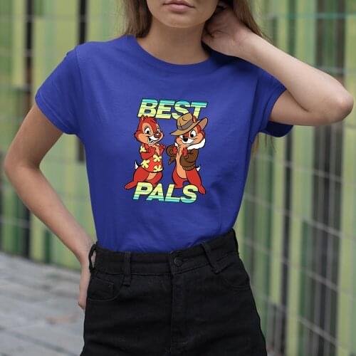 Fashion Dropship Disney Women T-shirts Summer New Products Chip 'n' Dale Cartoon Printing T Shirts Female Harajuku Style Comfort