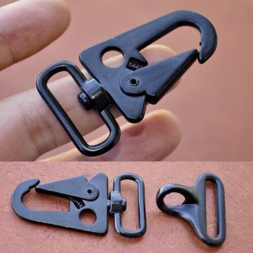 New 1" For 25mm Webbing 4pcs Hook+4Pcs Rings Trigger Spring Gate Metal Swivel Clips Snap Hook DIY Bags Clothes Shoes Accessories