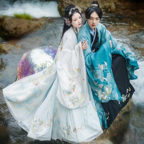 New Female Hanfu Coat Chinese Ancient Embroidered Cloak For Men Han Tang Song Ming Dynasty Jacket Cosplay Stage Clothes DQL5459