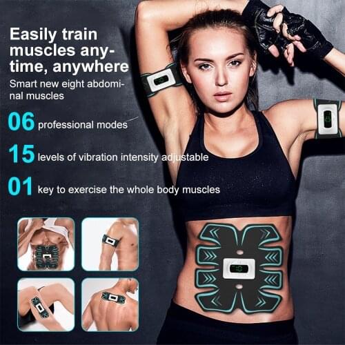 New EMS Abdominal Belt Electrostimulation ABS Muscle Stimulator Hip Muscular Trainer Toner Home Gym Fitness Equipment Women Men
