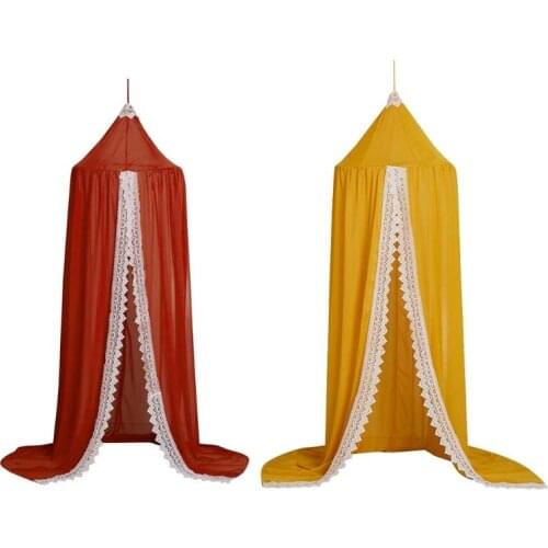 Null Baby Crib Cot Hanging Tent Kids Bed Canopy Mosquitoes Net Lace Curtains Girl Princess Round Dome Canopy Children Play Tent