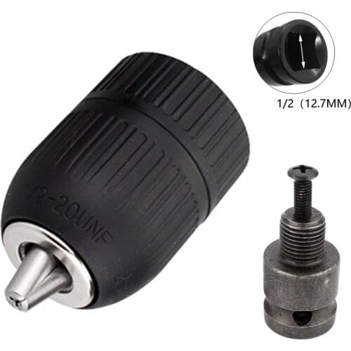 2-13mm Plastic Drill Chuck Keyless Hamme Adapter & 1/2 Spiral 3-Jaw Connector Power Tool Accessories Power Tools Cricut