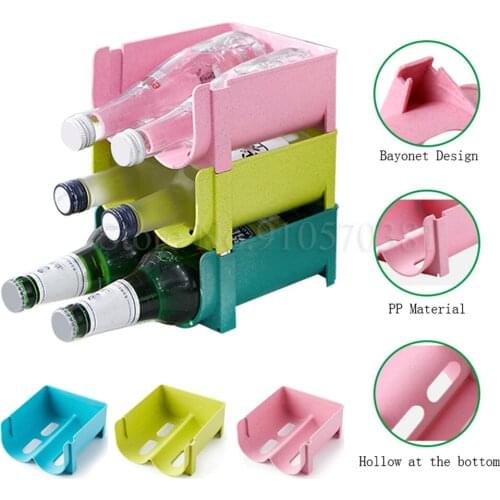Refrigerator Drink Storage Rack Anti-drop Storage Rack Storage Rack Glass Beer Bottle Drink Rack Kitchen Accessories