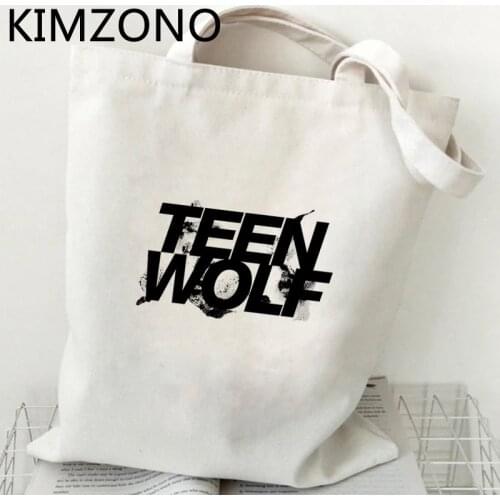 Teen Wolf shopping bag grocery eco shopper recycle bag bolso bolsas de tela bag reusable sacola cloth bolsas reutilizables