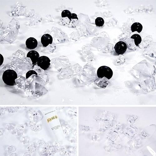 Creative Artificial Acrylic Ice Cubes Fake Crystal Wedding Bar Party Beer Decorations Accessories Whisky Drinks Photography Prop