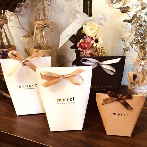 Food Storage Birthday Gift Packaging Bags Candy Bag Sturdy Durable Box Party Paper 5 Pcs/10pcs