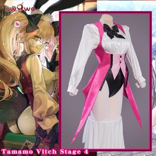 1 Deposit= $5 Coupon UWOWO Fate Grand Order/FGO 6 Anniversary Tamamo Vitch Stage 2 Anime Cosplay Costume