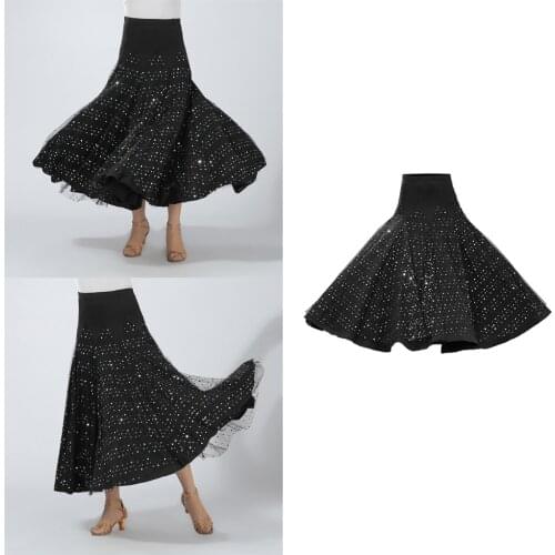 One Piece Practice Dance Skirt for Ballroom Latin Tango Dance Skirt