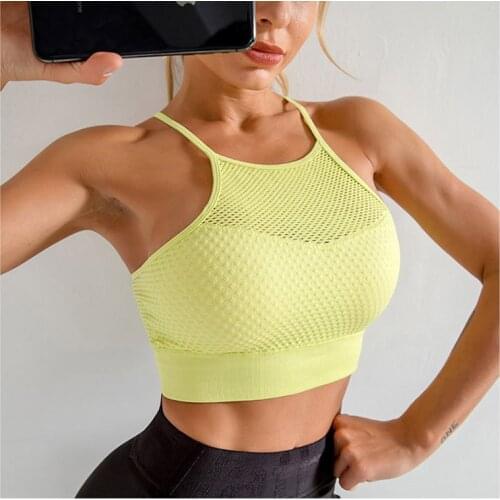 Womens Medium Support Cross Back Wirefree Removable Cups Sport Bra Tops Freedom Seamless Racerback Yoga Running Sports Bras