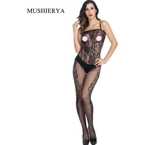Fishnet Bodystockings Lingerie Sexy Erotic For Women Mesh Fishnet Crotchless Bodysuits Female Erotic Nightwear Hollow Out Porno