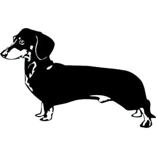 13*8.3CM Dachshund Dog Cute Animal Car Stickers Decals Tail Decoration Funny Accessories C6-1896