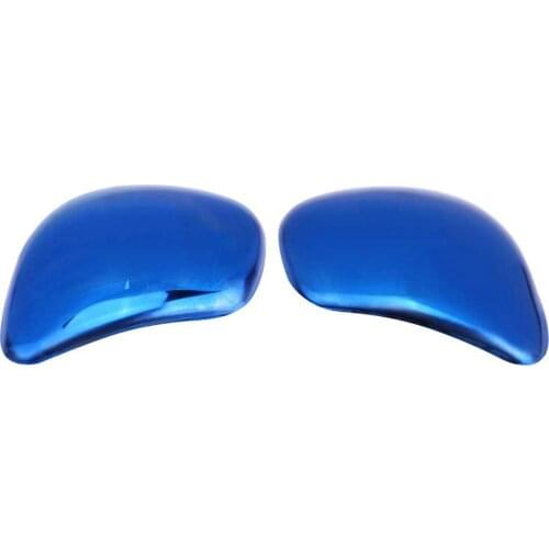 2pcs Car Gear Shift Knob Cover Gear Head Sticker for VW POLO CC Golf 7 Passat B5 Jetta(Blue)