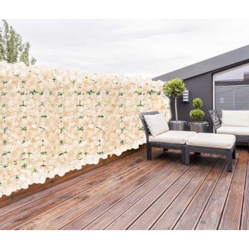 50x100 CM Each Artificial Hydrangea Flower Row Roll Simple Fencing Trellis Screen Panels For Garden Decoration Outdoor Indoor