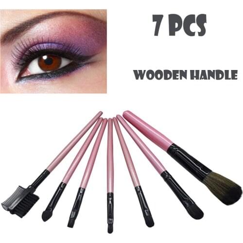 7 Pcs Beauty Wood Cosmetic Powder Makeup Brush EyeShadow Cosmetics Blending Tool Foundation Maquiagem кисти для макияжа