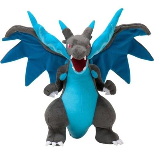 25CM Anime Figure Charizard Plush Dolls Mega evolution X Charizard Soft Stuffed Animals Plush Doll Christmas Gift for Children