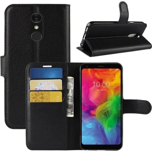For LG Q7 Case Flip Leather Phone Case For LG Q7 High Quality Wallet Leather Stand Cover Filp Cases For LG Q7