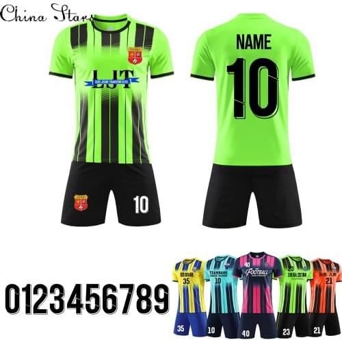 Children Men Soccer Jersey Sets Kids Adult Football Kits uniforms 2021 New Futbol Training Shirts Suit SportWear DIY Custom