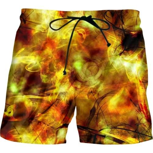 IFPD 3D Shorts Abstract Art Smoke Print Mens Summer Beach Shorts Causual Fanny Harajuku Plus Size Custom Short Pants Wholesale