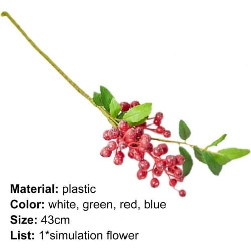Artificial Flower Anti-drop Wide Application Plastic Vivid Berry Shape Fake Flower for Bedroom