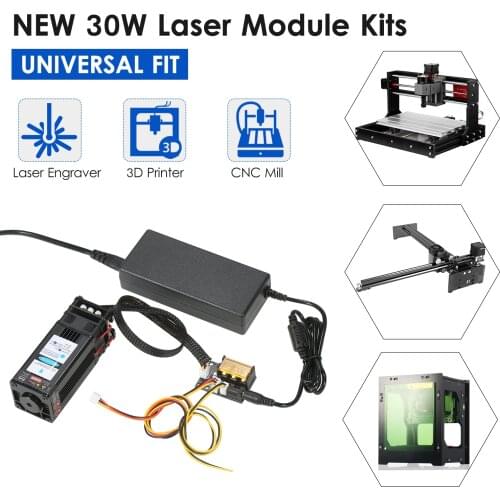 40W Laser Module Kit 450nm Blue Laser Laser TTL Module Set Laser Head Cutting Module for Laser Engraving CNC Mill Wood Router