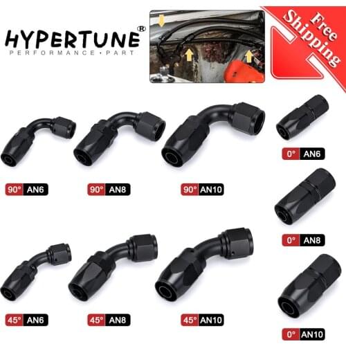 1 Pieces AN4 AN6 AN8 AN10 Straight 45 90 180 Degree Oil Fuel Swivel Hose End Fitting Oil Hose End Adaptor Kit Factory Supply