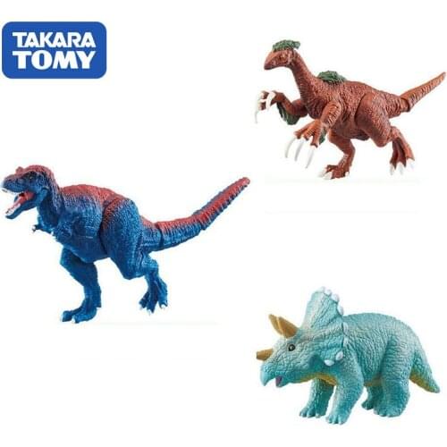 TAKARA TOMY Dinosaur Set Anmies Figures Cognitive Simulation Animal Model Joint Movable Educational Ornaments Toys for Boys