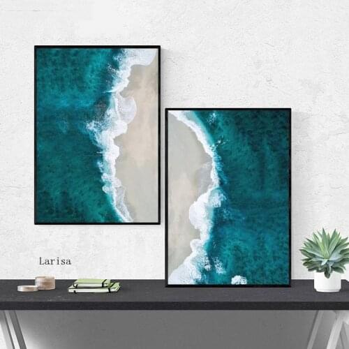 Beach Ocean Landscape Wall Art Canvas Poster Print Art Painting Nordic Decor Picture Modern Home Wall Decor for Living Room