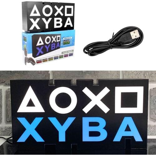 With USB Neon Light Game Icon Lamp Voice Control Dimmable Bar Club KTV Wall Atmosphere Commercial Lighting for PS4/PS5