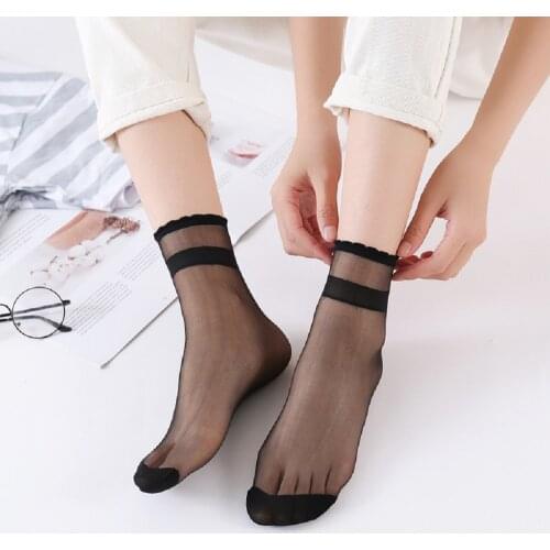 5pairs Women Socks Nylon Elastic Short Ankle Sheer Silk Short Socks Summer socks Invisible Sock Sexy Transparent Socks