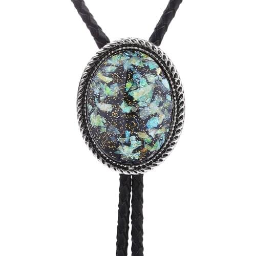 New style sanded gem bolo tie Indian aboriginal totem men and women bolo tie collar rope