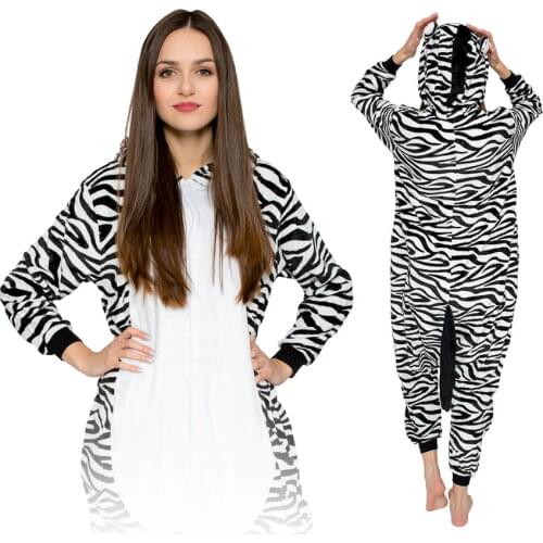 2021New Adult Animal Horse Striped Fall Winter Pajama Christmas Cartoon Men Women Cosplay Onesie Cartoon Raccoon Kigurumi Unisex