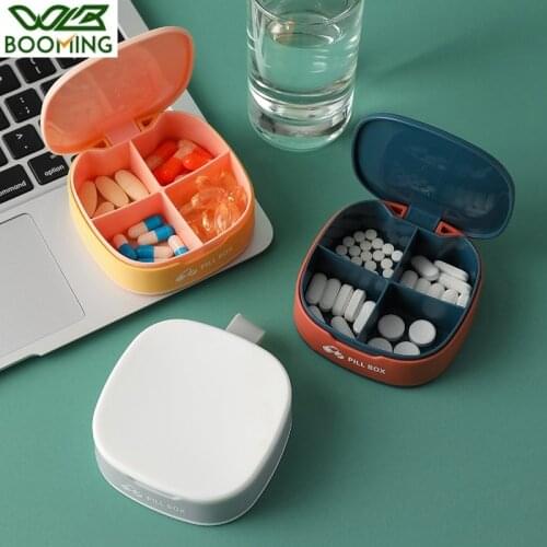 WBBOOMING Pillbox Portable Dispenser Pillbox 7 Day Carry-on Pillbox Separated INS Small Pill Box Sealed Storage Box