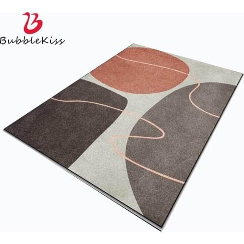 Bubble Kiss Nordic Style Orange Geometric Pattern Carpets for Living Room Home Customized Kids Room Decor Rugs Balcony Soft Mat