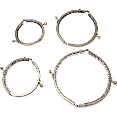 Frame Kiss Clasp Lock Retro Metal Flower Purse Bag DIY Craft Bronze Silver 1PC