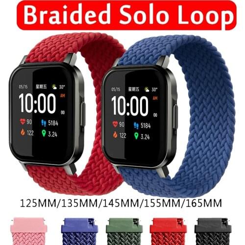 20MM Elastic Bracelet Strap For Xiaomi Haylou LS02/Amazfit Neo Smart Watch Band Solo Loop Wristband For Garmin Vivoactive 3 Venu