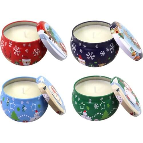 Christmas Aromatherapy Candle Set Holiday Party Atmosphere Supplies Soy Wax Smokeless Scented Candle Decoration