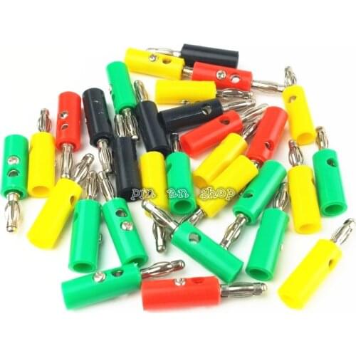 4mm Banana Plug Connector Jack Screw-type Banana Head Black and Red Color