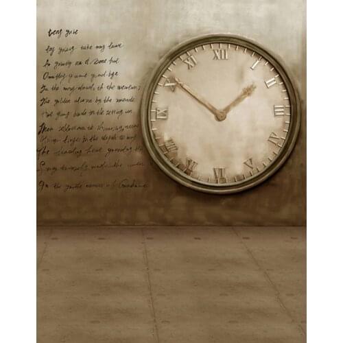 Poem Wall Clock Photography Backdrops Photo Props Studio Background 5x7ft