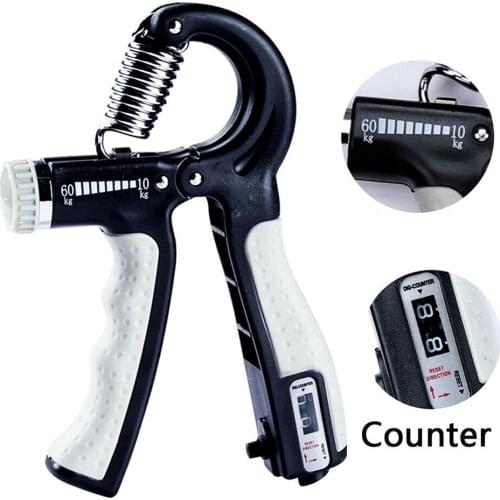 R-Shape Adjustable Countable Hand Grip Strength Exercise Strengthener Gripper Spring Finger Pinch Carpal Expander
