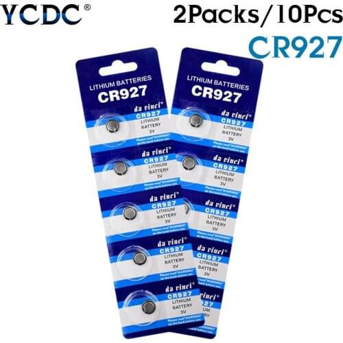 YCDC 10PCS 3V Lithium Coin Cells Button Battery CR927 DL927 BR927 ECR927 5011LC 927 Disposable Watch Batteries