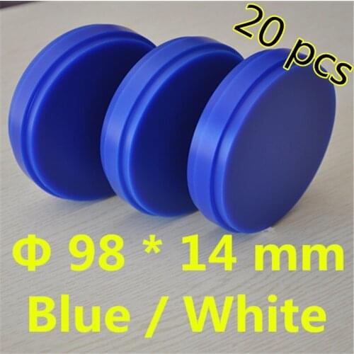 20 Piece OD98*14 MM Blue / White 100% Wax Dental Wax Blocks Dental Lab Materials Wax Disc Blanks With Step for Wieland System