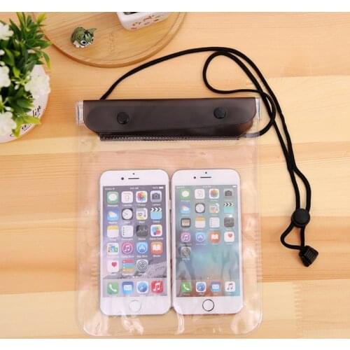 20pcs Waterproof Bags Pouch Large Size Support 2 Phones For Diving Drifting Protection Water Proof Cell Phone Cover Pouch Bags