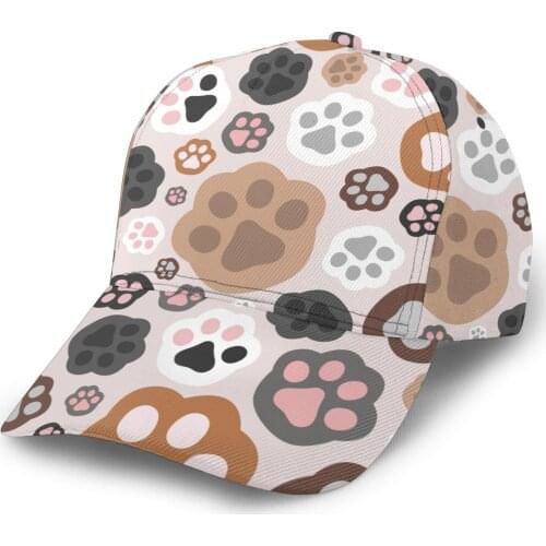 2021 Summer New Unisex Outdoor Sport Sunscreen Baseball Hat Running Visor Cap Funny Cat Paws