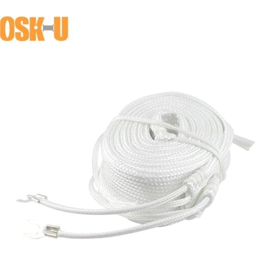 220V High Temperature Fiberglass Heating Belt 3cm Belt Width 4/5/6/7/8M length Fireproof Electric Heater Element for Water Pipe