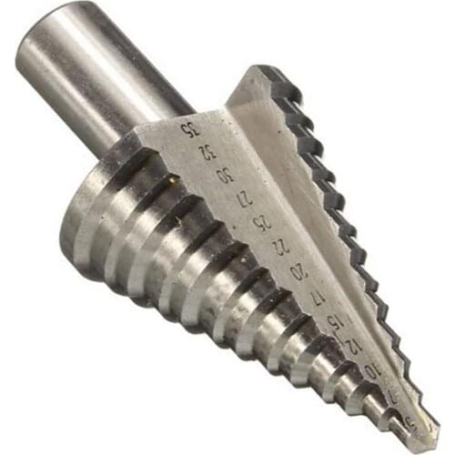 5-35mm High Speed Steel Step Drill Bit Hole Opening Steel Round Shank Metal Straight Groove Pagoda Power Tool
