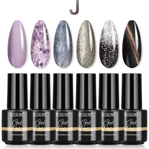 6pcs 7ml Soak 0ff UV Gel Polish Quick Building Nail Tips Finger Extension False Nails Decoration