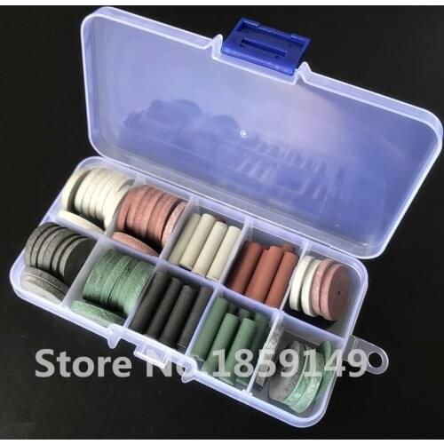 80pcs/set Dental Lab Materials 40pcs Rubber Polishing Wheel+40pcs Rubber Polishing Granule